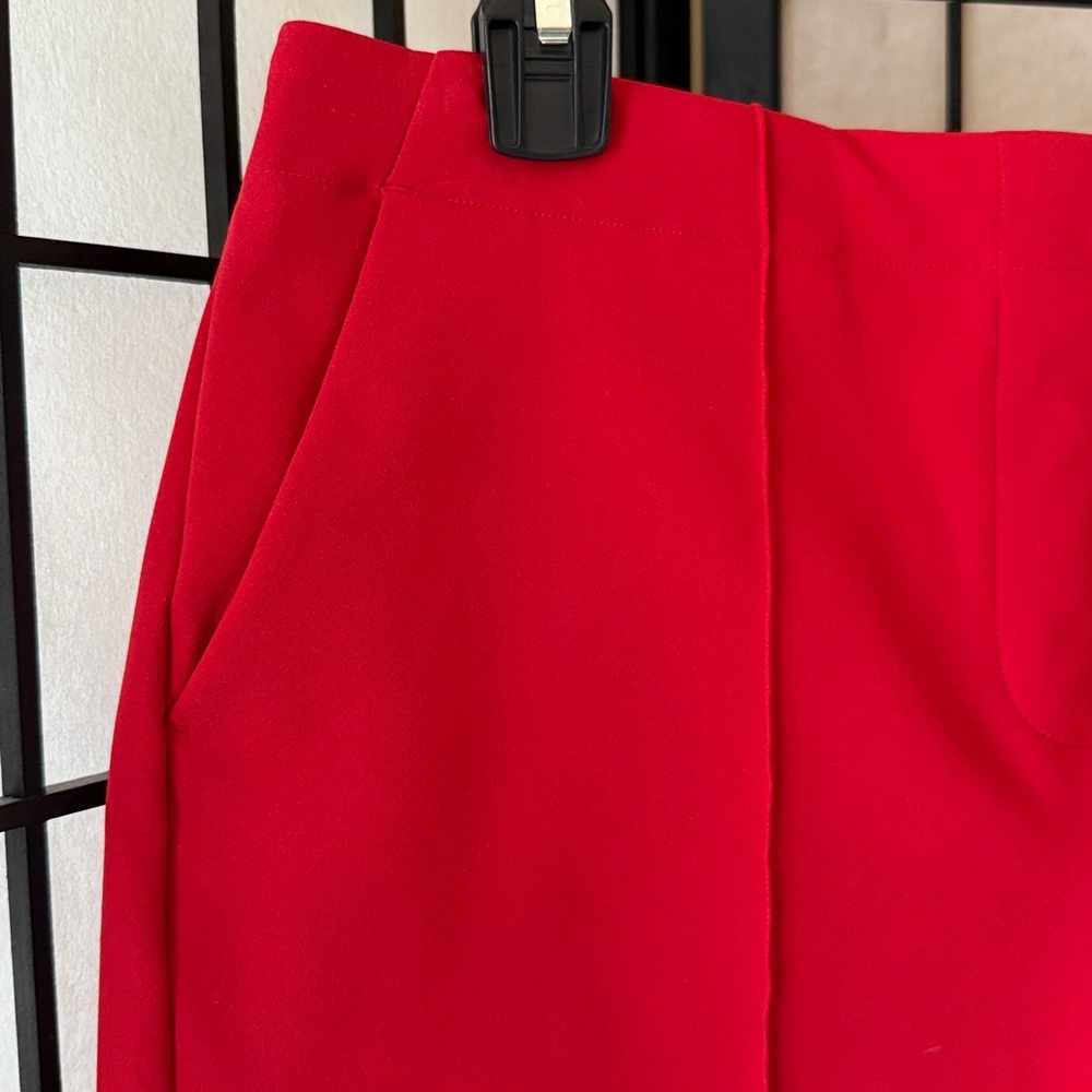 Rachel Zoe Vibrant Red High-Waist Tailored Shorts - Picture 4 of 10